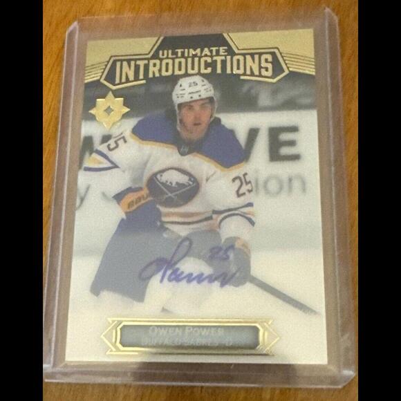2022-23 Ultimate Collection Owen Power Ultimate Introductions Auto Rookie RC - Picture 1 of 2
